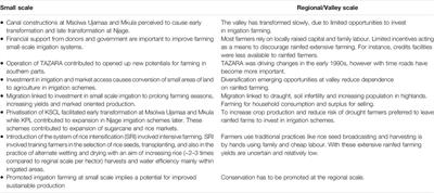 Effects of Land Use Change Related to Small-Scale Irrigation Schemes in Kilombero Wetland, Tanzania